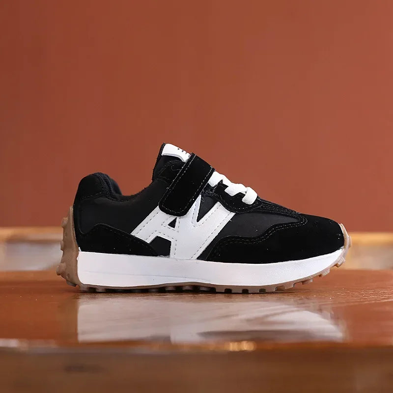 Kids Basketball Trainers | Hook & Loop School Sneakers | Casual Running Shoes | Steven & Levon