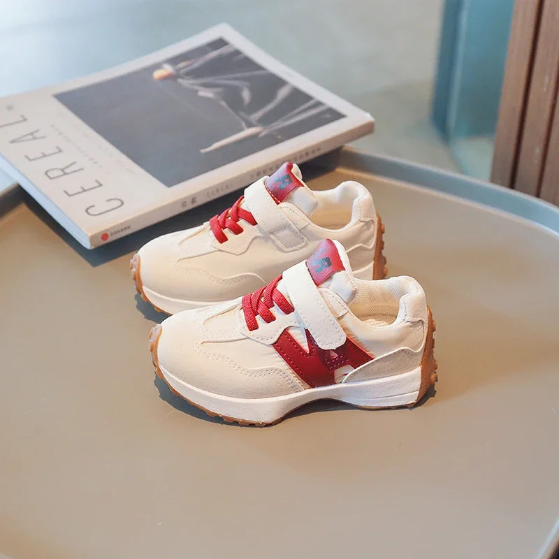 Kids Casual Sneakers | Boys & Girls | Lightweight | Hook & Loop Running Shoes | Green | Steven & Levon
