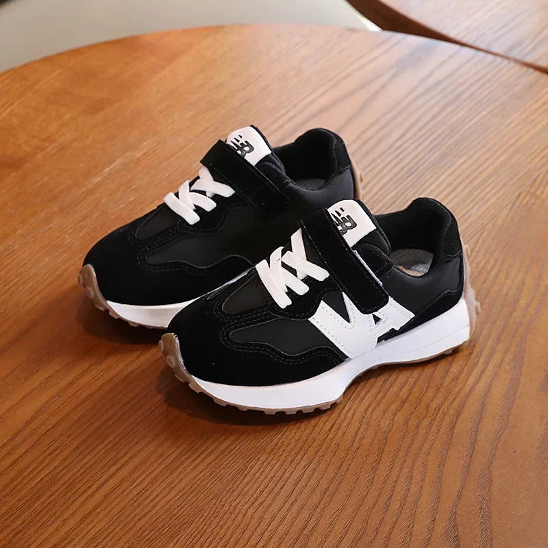 Kids Casual Sneakers | Boys & Girls | Lightweight | Hook & Loop Running Shoes | Green | Steven & Levon