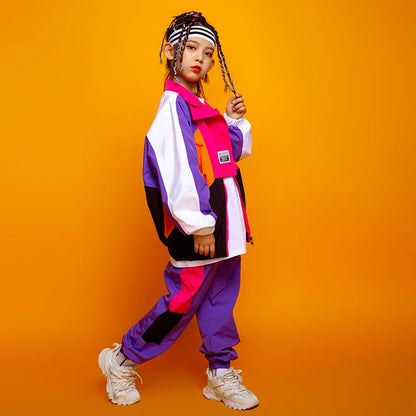 Kids Colour Block Tracksuit Set | Boys | Zip-Up Jacket | Jogger Pants | Streetwear | Steven & Levon