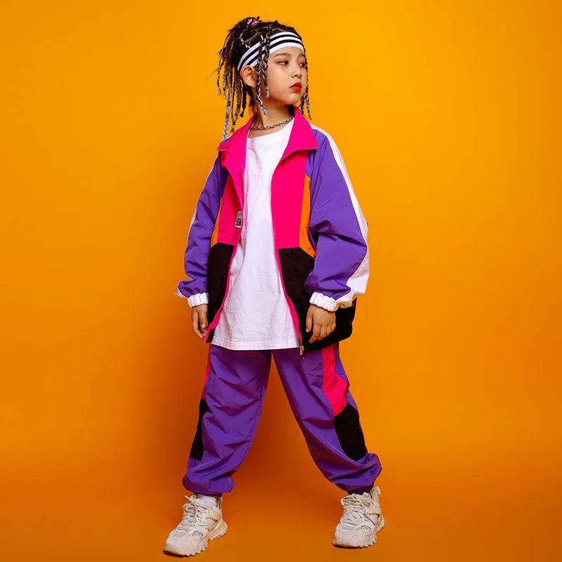 Kids Colour Block Tracksuit Set | Boys | Zip-Up Jacket | Jogger Pants | Streetwear | Steven & Levon
