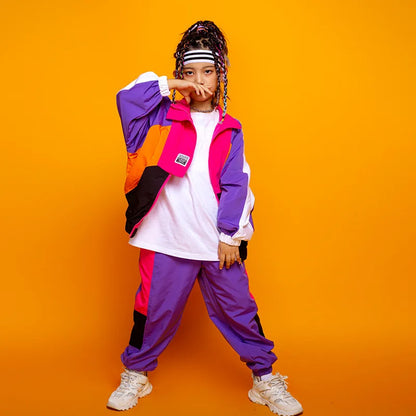 Kids Colour Block Tracksuit Set | Boys | Zip-Up Jacket | Jogger Pants | Streetwear | Steven & Levon
