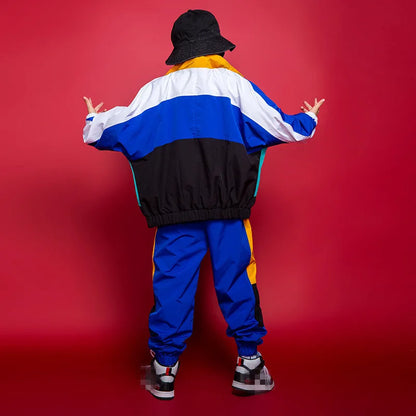 Kids Colour Block Tracksuit Set | Boys | Zip-Up Jacket | Jogger Pants | Streetwear | Steven & Levon
