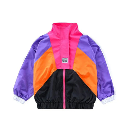 Kids Colour Block Tracksuit Set | Boys | Zip-Up Jacket | Jogger Pants | Streetwear | Steven & Levon