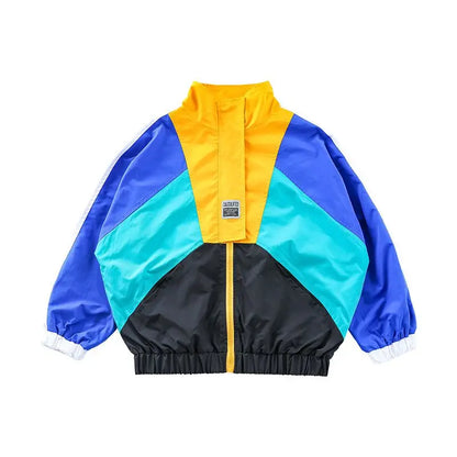 Kids Colour Block Tracksuit Set | Boys | Zip-Up Jacket | Jogger Pants | Streetwear | Steven & Levon