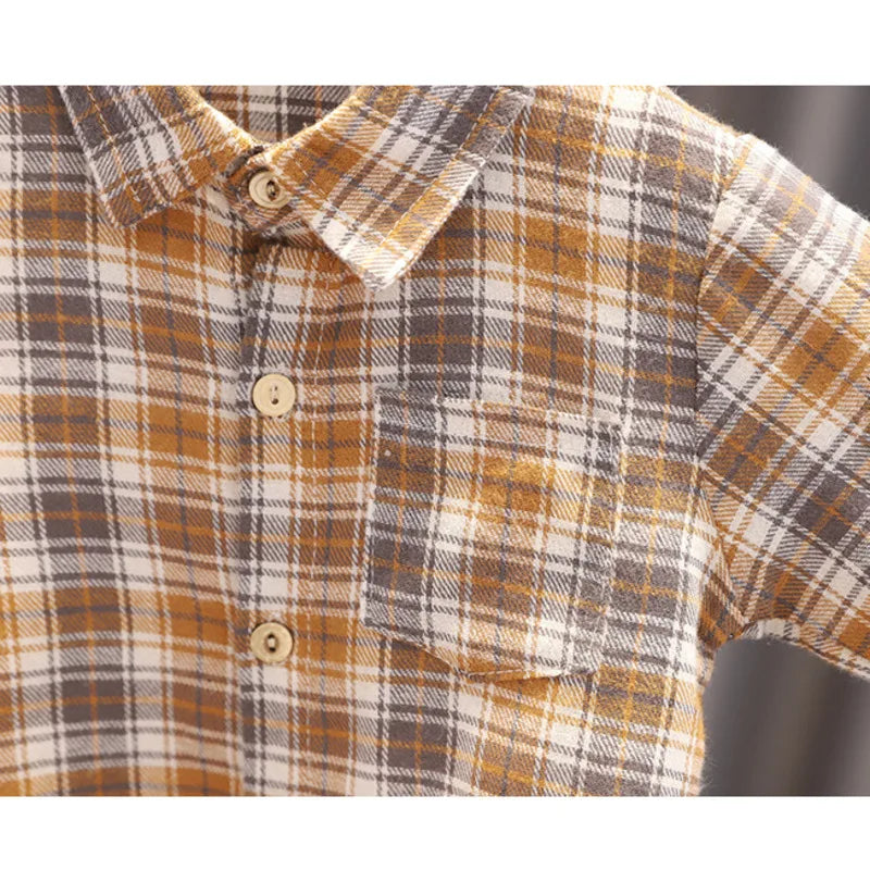 Baby Boys 3-Piece Outfit Set | Plaid Shirt | Knit Vest | Cotton Pants | Casual | Steven & Levon
