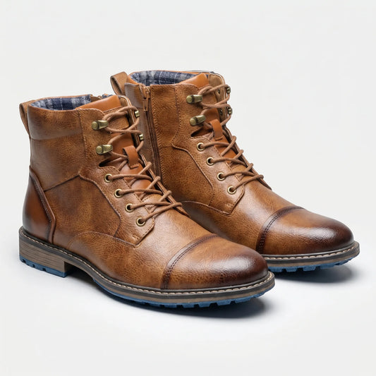 Brockwell - Retro Lace-Up Ankle Boots  Everyday Casual Wear