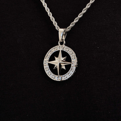 Silver North Star Pendant | Men | Stainless Steel | Star Design | Statement Necklace | Steven & Levon