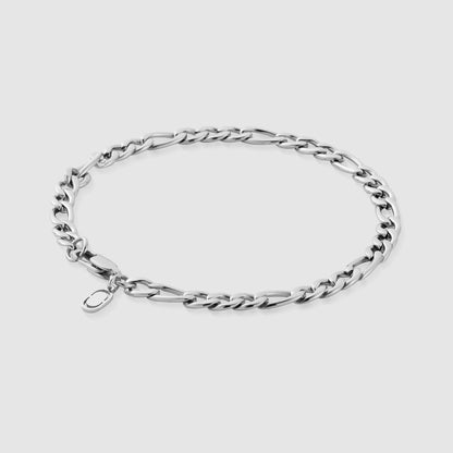 Figaro Bracelet | Men | Gold or Silver | 5mm Figaro Chain Bracelet | Steven & Levon