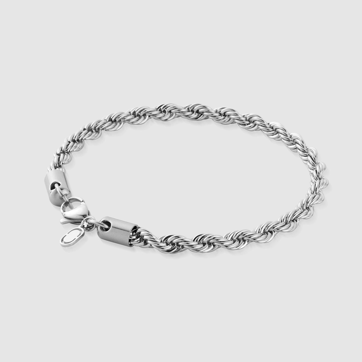 Rope Bracelet | Men | Stainless Steel | Silver, Gold & Rose Gold | 5mm Twisted Chain | Steven & Levon