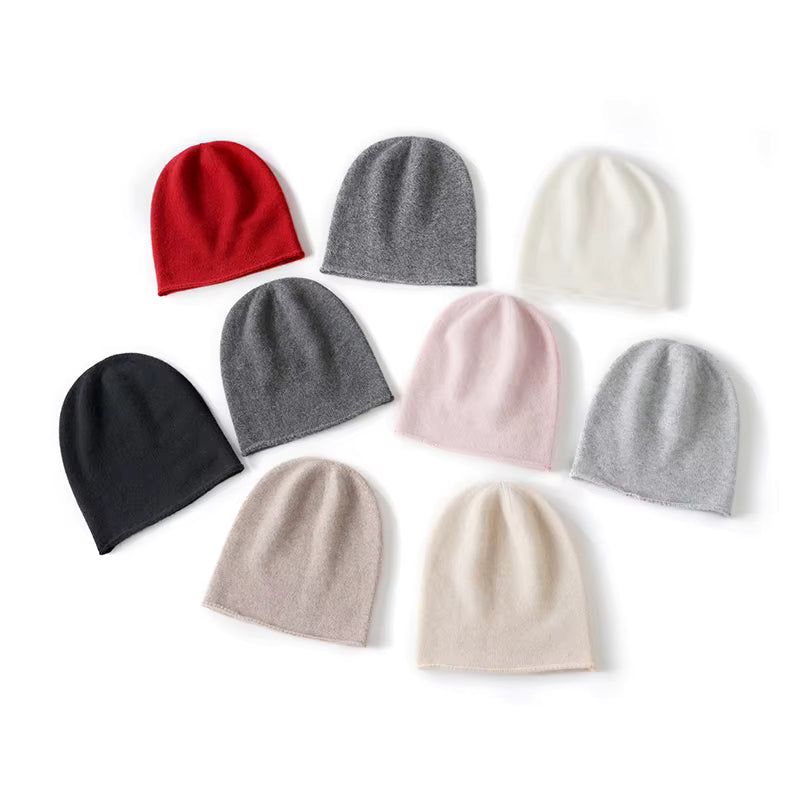 Cashmere Beanie | Unisex 100% Pure Cashmere Knitted Winter Hat for Outdoor Wear | Steven & Levon