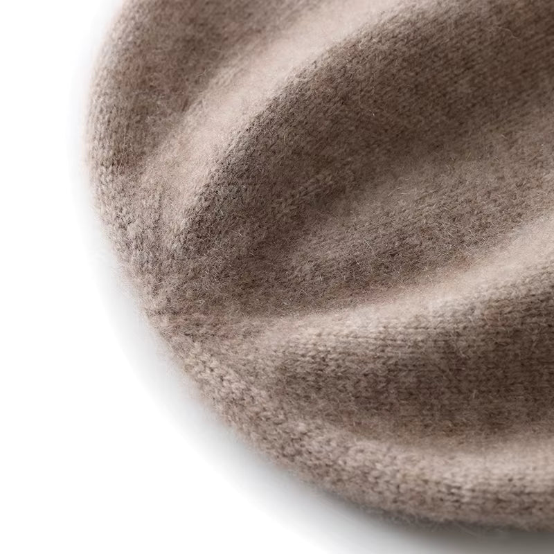 Cashmere Beanie | Unisex 100% Pure Cashmere Knitted Winter Hat for Outdoor Wear | Steven & Levon