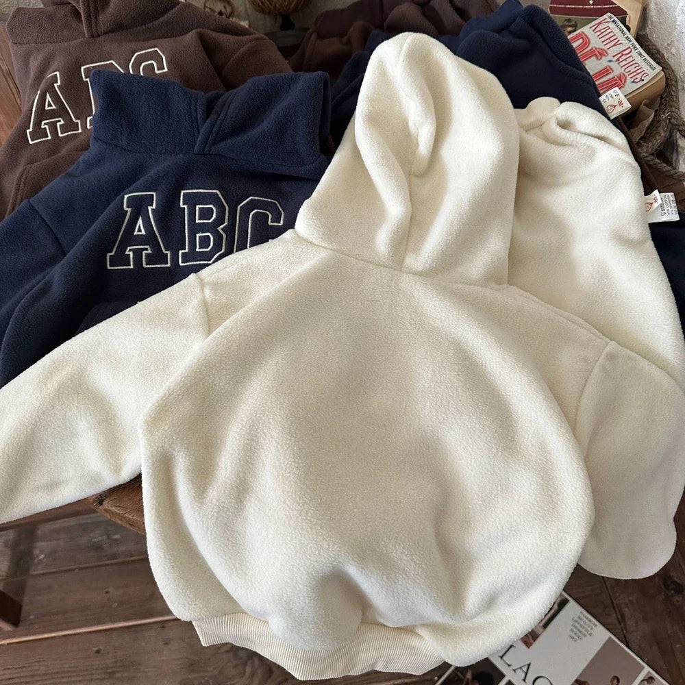 Kids Fleece Hoodie & Jogger Set | Boys & Girls | ABC Pullover | Winter Tracksuit | Steven & Levon