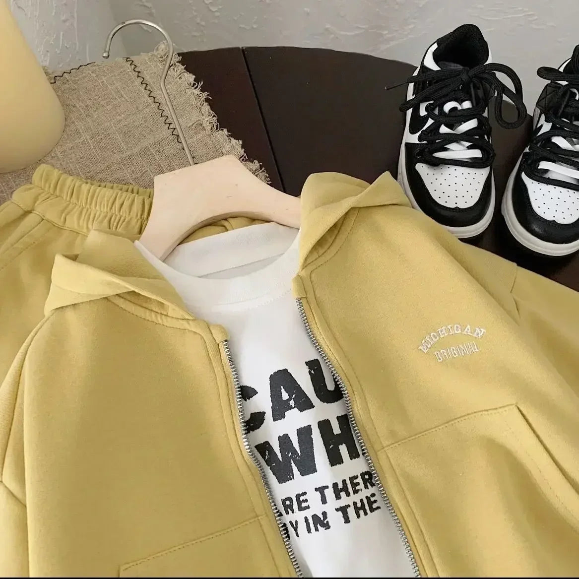 Caden | Kids Hooded Tracksuit Set | Unisex | Composite Cotton | 2-Piece Top & Pants | Steven & Levon