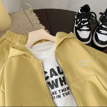 Caden | Kids Hooded Tracksuit Set | Unisex | Composite Cotton | 2-Piece Top & Pants | Steven & Levon