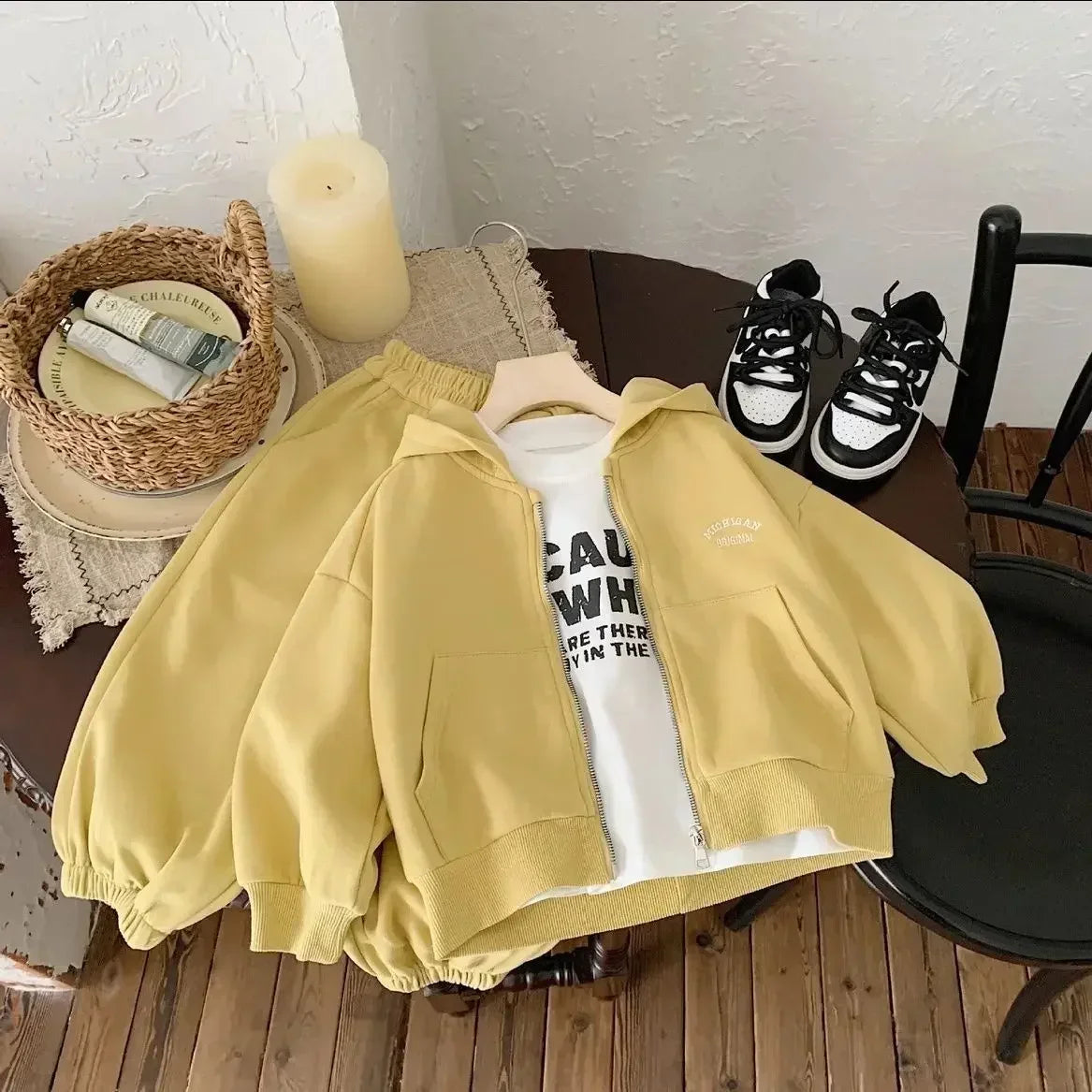 Caden | Kids Hooded Tracksuit Set | Unisex | Composite Cotton | 2-Piece Top & Pants | Steven & Levon