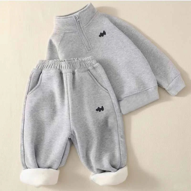 Caden | Kids Thermal Tracksuit Set | Unisex | Padded Fleece | Sweatshirt & Pants | Winter Wear | Steven & L