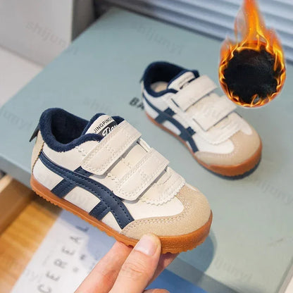 Kids Hook & Loop Trainers | Breathable Mesh School Sneakers | Non-Slip Running | Steven & Levon