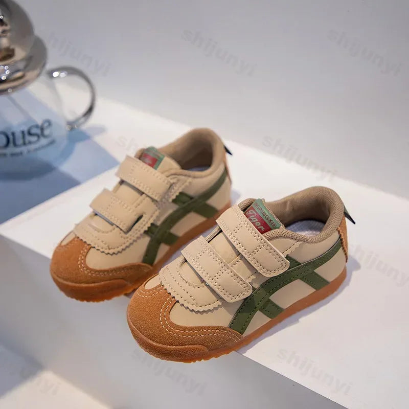 Kids Hook & Loop Trainers | Breathable Mesh School Sneakers | Non-Slip Running | Steven & Levon