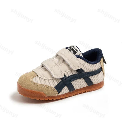 Kids Hook & Loop Trainers | Breathable Mesh School Sneakers | Non-Slip Running | Steven & Levon