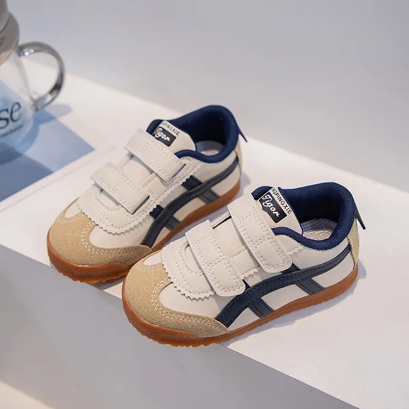 Kids Hook & Loop Trainers | Breathable Mesh School Sneakers | Non-Slip Running | Steven & Levon