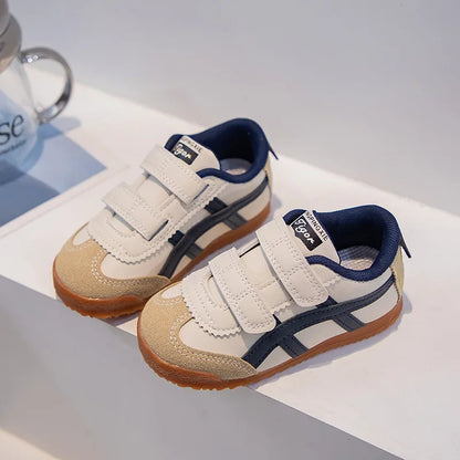 Kids Hook & Loop Trainers | Breathable Mesh School Sneakers | Non-Slip Running | Steven & Levon