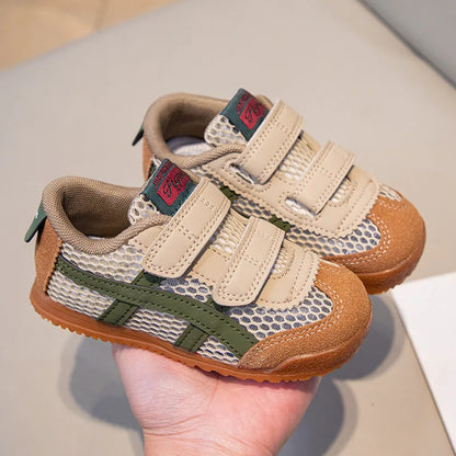 Kids Hook & Loop Trainers | Breathable Mesh School Sneakers | Non-Slip Running | Steven & Levon