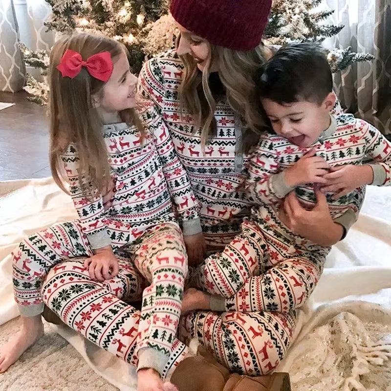 Festive Print Sleepwear | Family Matching Christmas Pajamas Set | Steven & Levon