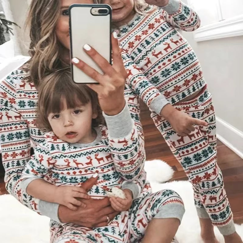 Festive Print Sleepwear | Family Matching Christmas Pajamas Set | Steven & Levon