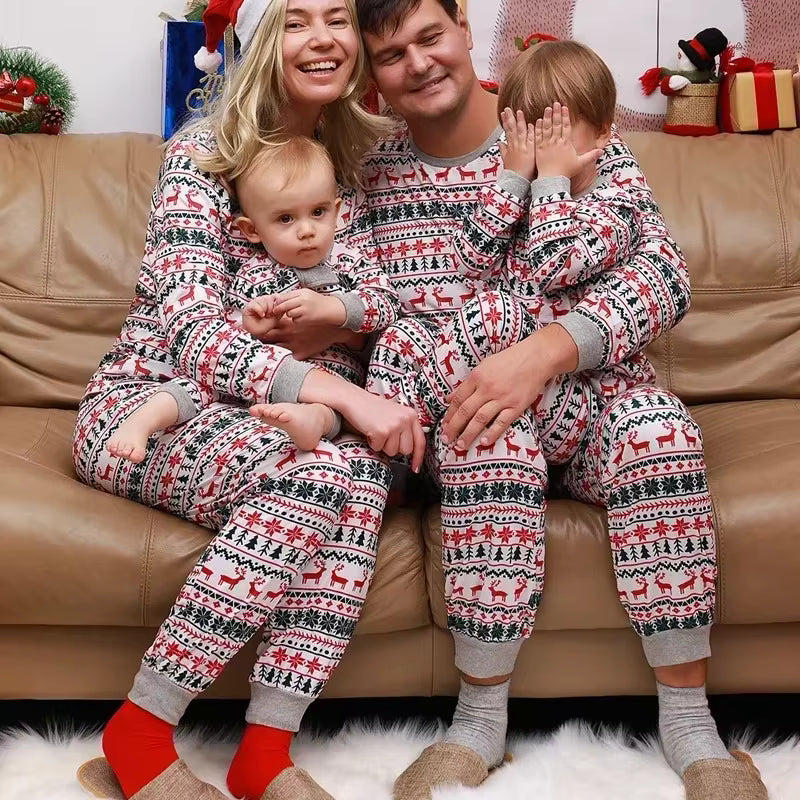 Festive Print Sleepwear | Family Matching Christmas Pajamas Set | Steven & Levon