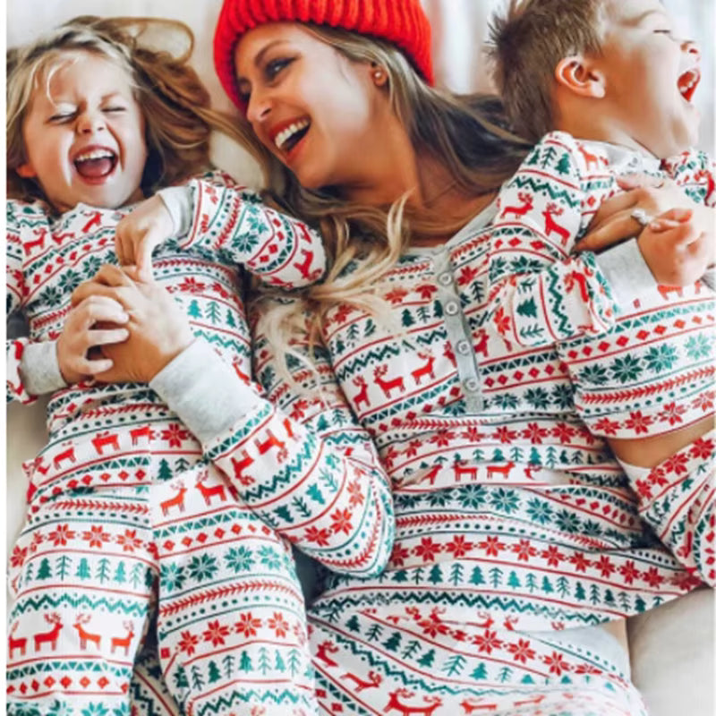 Festive Print Sleepwear | Family Matching Christmas Pajamas Set | Steven & Levon