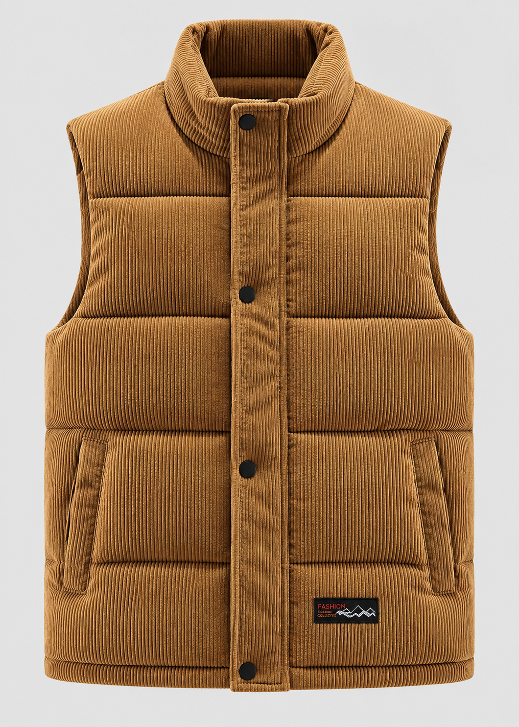 Men's Quilted Puffer Bodywarmer | Stand Collar | Sleeveless Zip Gilet | Insulated Vest | Steven & Levon