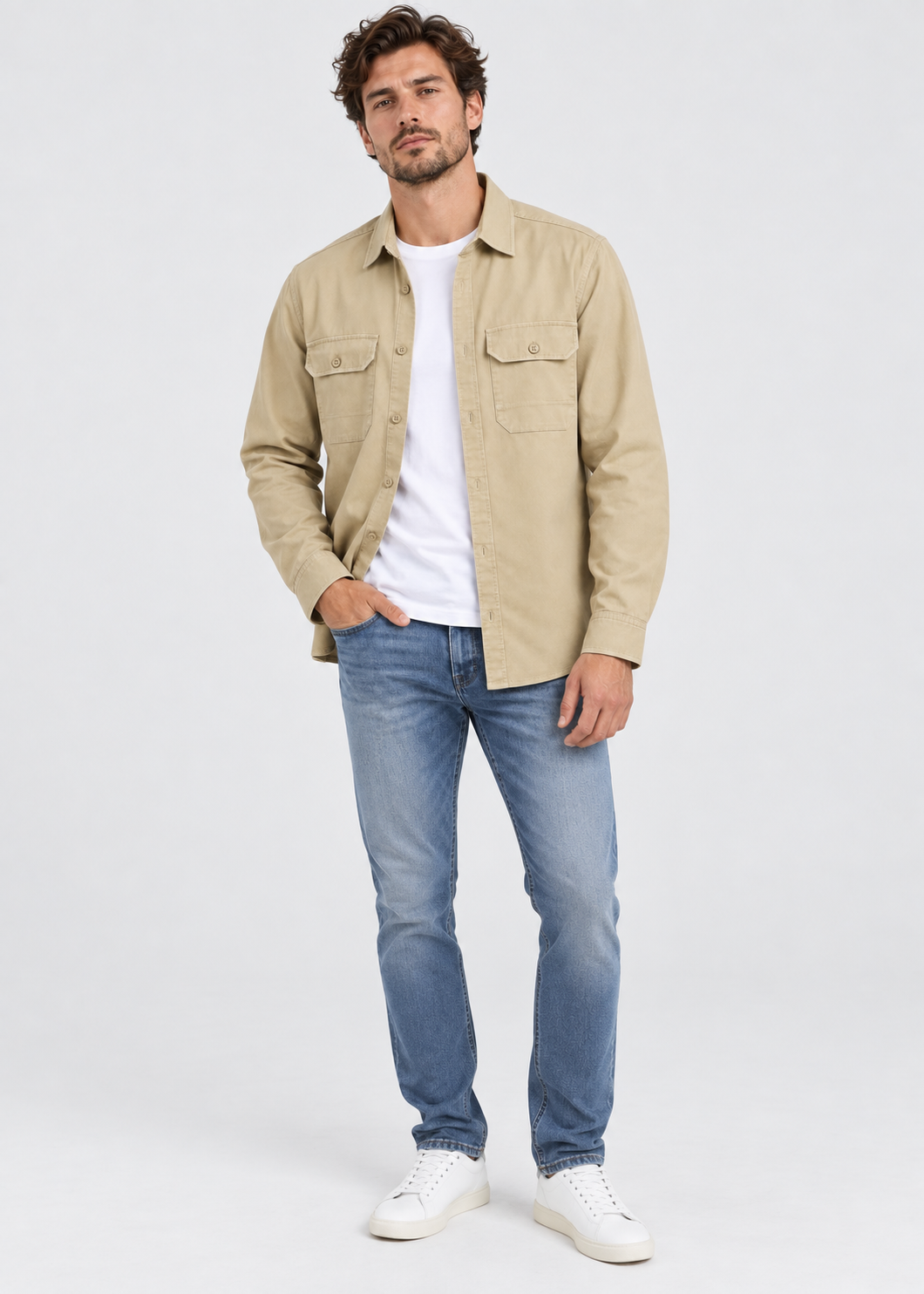 Men's Cotton Casual Shirt | Cotton | Relaxed Fit Button-Up | Everyday Smart Casual | Steven & Levon