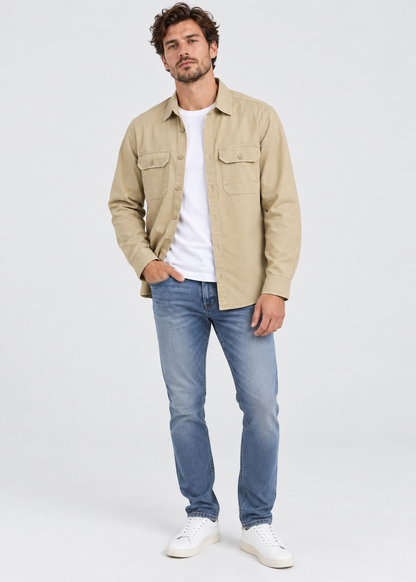 Men's Cotton Casual Shirt | Cotton | Relaxed Fit Button-Up | Everyday Smart Casual | Steven & Levon