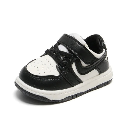 Kids Leather Low-Top Sneakers | Hook & Loop School Running Shoes | Casual Trainers | Steven & Levon