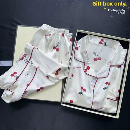Cherry Print Pajama Set | Women's Satin Pajama | Summer Sleepwear | Steven & Levon