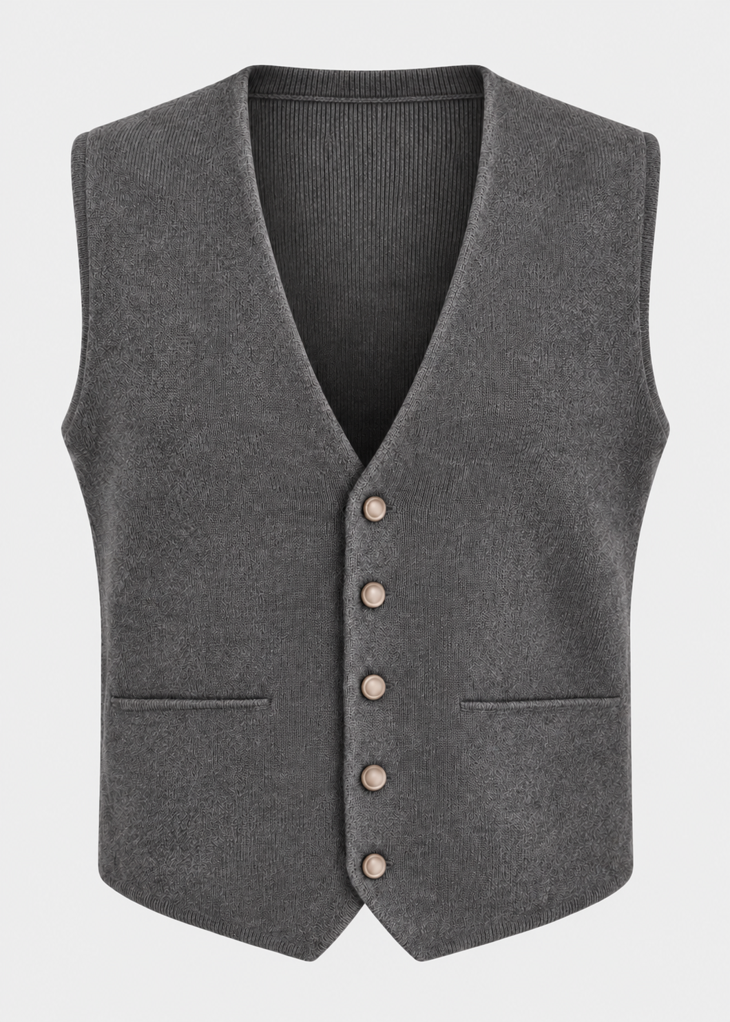 Women's Vest | Deep V-Neck Button Sleeveless Casual Top | Steven & Levon