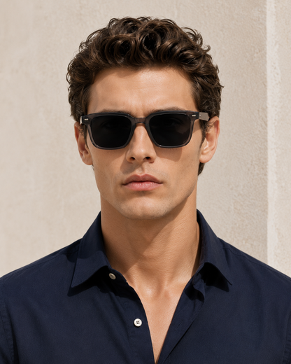 Vintage Square Sunglasses | Men | Polycarbonate | UV Protection | Steven & Levon