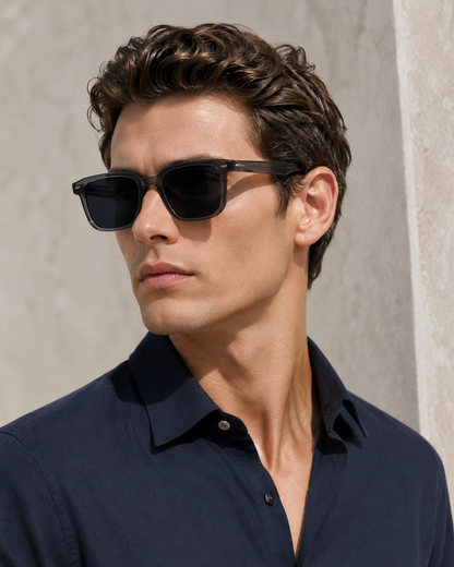 Vintage Square Sunglasses | Men | Polycarbonate | UV Protection | Steven & Levon