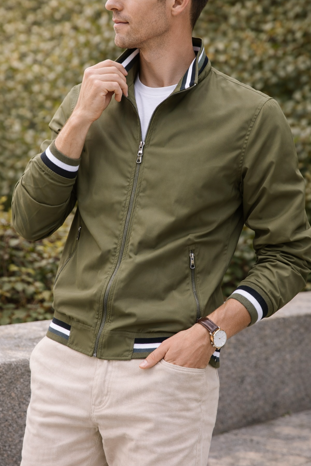 Men's Zip-Up Jacket | Men's Lightweight Casual Zip Front Jacket | Everyday Outerwear | Steven & Levon