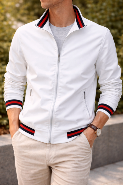 Men's Zip-Up Jacket | Men's Lightweight Casual Zip Front Jacket | Everyday Outerwear | Steven & Levon