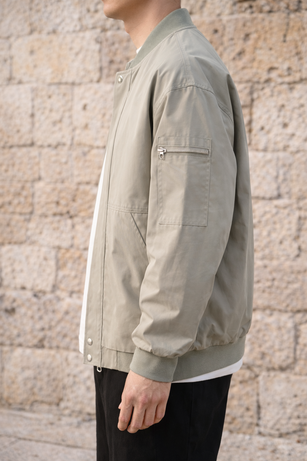 Men's Bomber Jacket | Men's Lightweight Zip-Up Casual Bomber Jacket | Everyday Outerwear | Steven & Levon