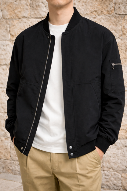 Men's Bomber Jacket | Men's Lightweight Zip-Up Casual Bomber Jacket | Everyday Outerwear | Steven & Levon