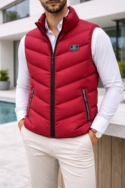 Men's Quilted Padded Gilet | Zip Closure | Lightweight Insulated Bodywarmer | Steven & Levon