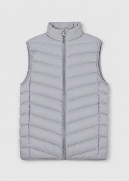 Men's Lightweight Sleeveless Bodywarmer | Quilted Gilet | Zip Front | Warm | Steven & Levon