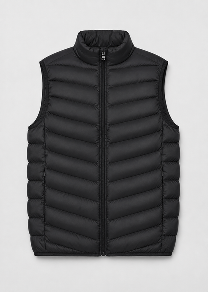 Men's Lightweight Sleeveless Bodywarmer | Quilted Gilet | Zip Front | Warm | Steven & Levon