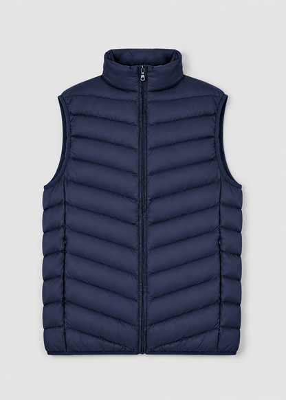 Men's Lightweight Sleeveless Bodywarmer | Quilted Gilet | Zip Front | Warm | Steven & Levon
