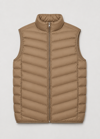 Men's Lightweight Sleeveless Bodywarmer | Quilted Gilet | Zip Front | Warm | Steven & Levon