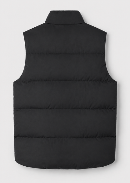 Men's Sleeveless Puffer Gilet | Quilted Insulated Vest | High Zip Collar | Lightweight Layer | Steven & Levon