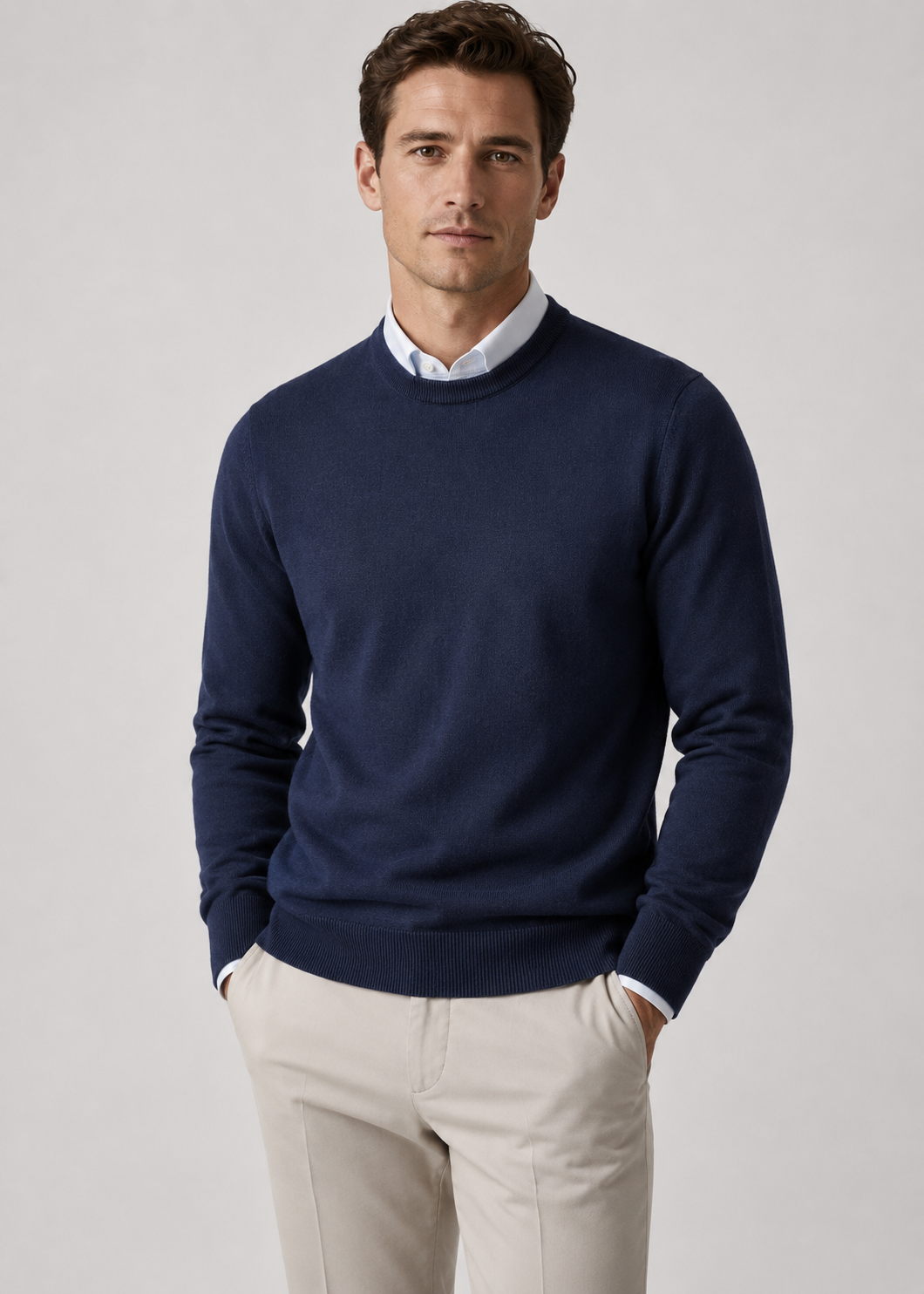 Wollvex - Oversized Crew Neck Pullover | Synthetic Fiber Blend | Everyday Casual Layering